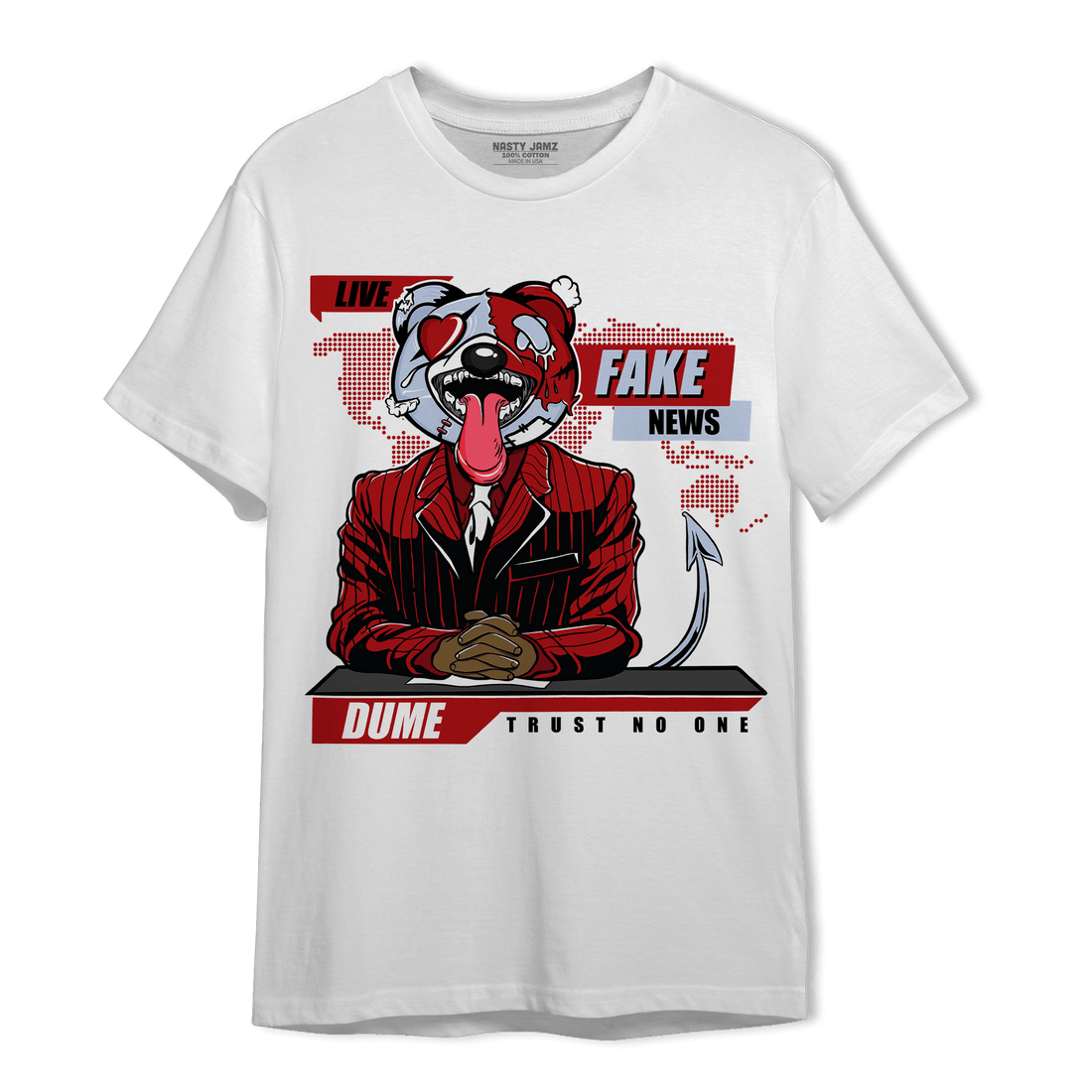 Cherry 11s T Shirt Match News Presenter BER - NastyJamz