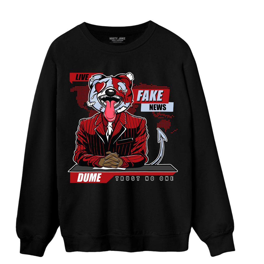 Cherry 11s Sweatshirt Match News Presenter BER - NastyJamz