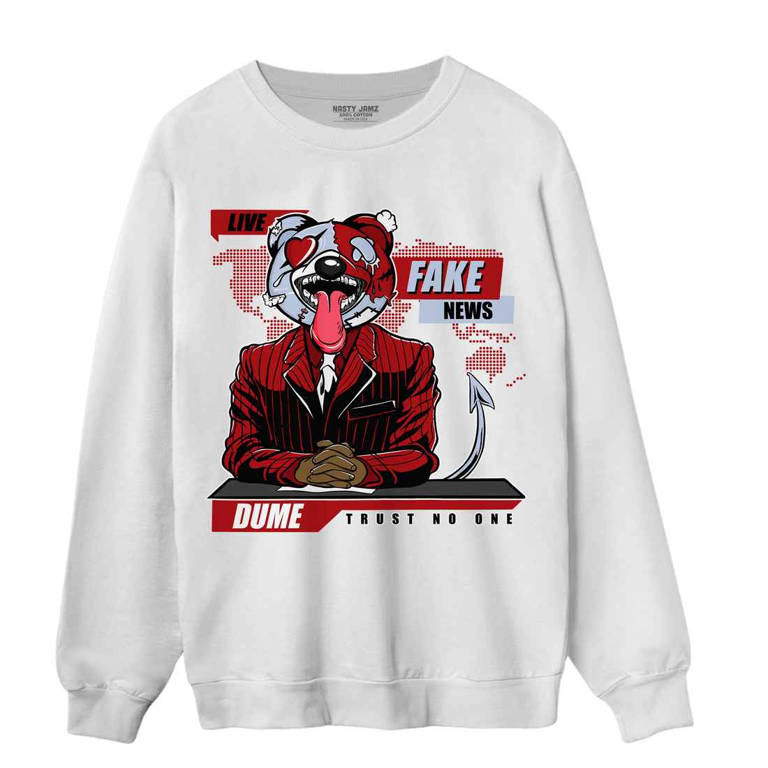 Cherry 11s Sweatshirt Match News Presenter BER - NastyJamz