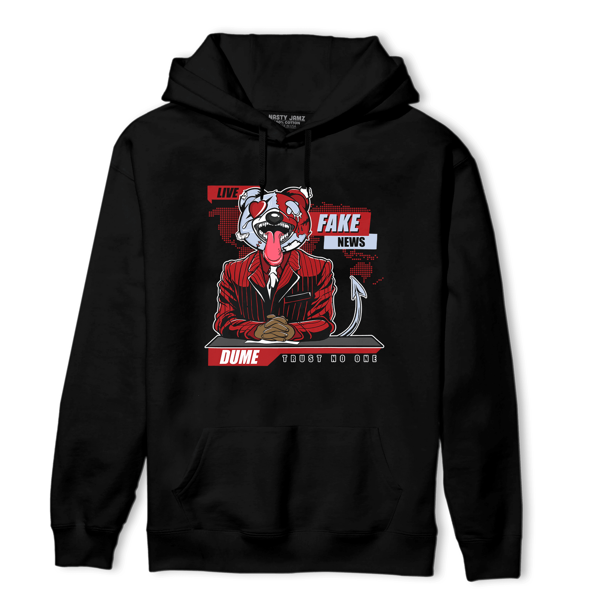 Cherry 11s Hoodie Match News Presenter BER - NastyJamz