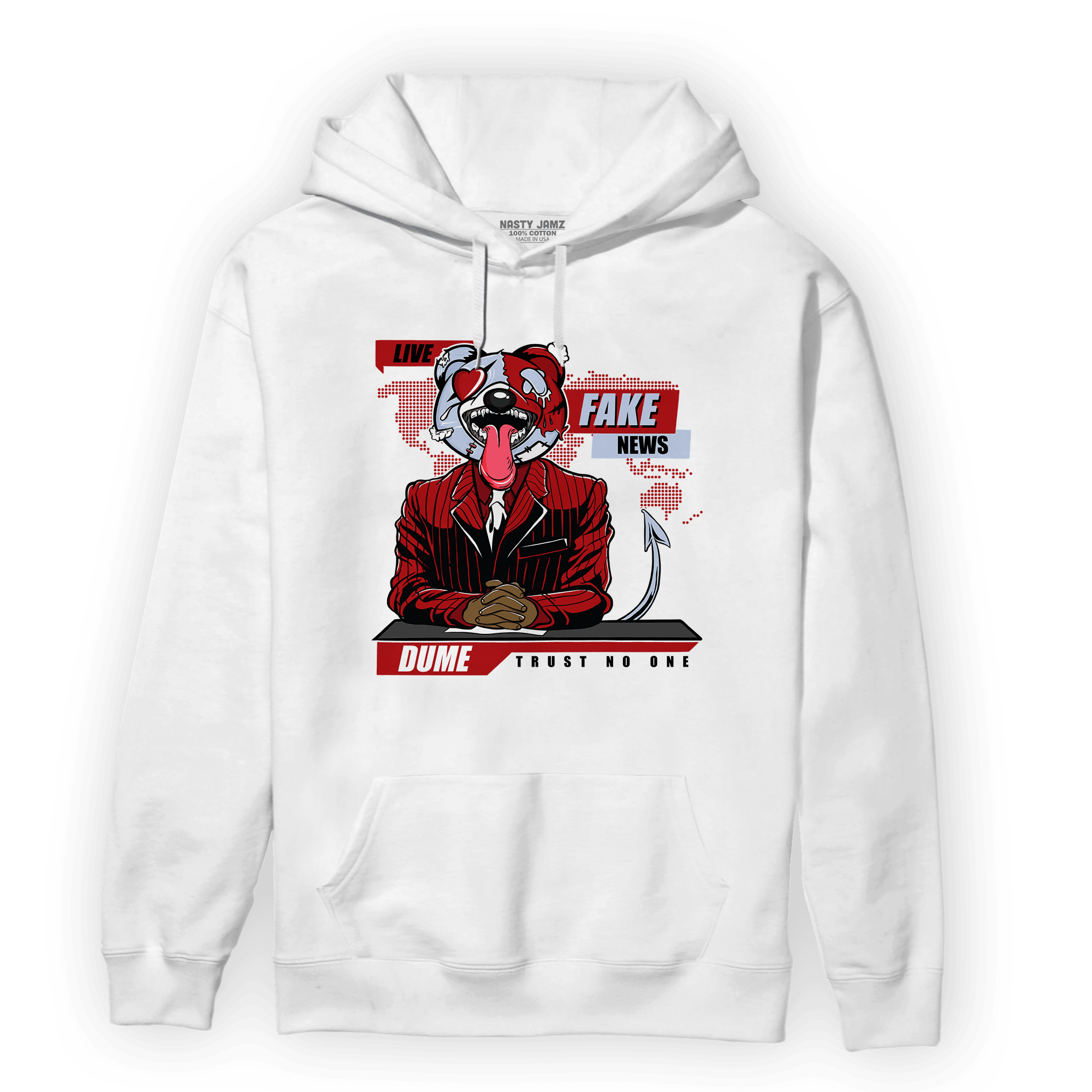 Cherry 11s Hoodie Match News Presenter BER - NastyJamz