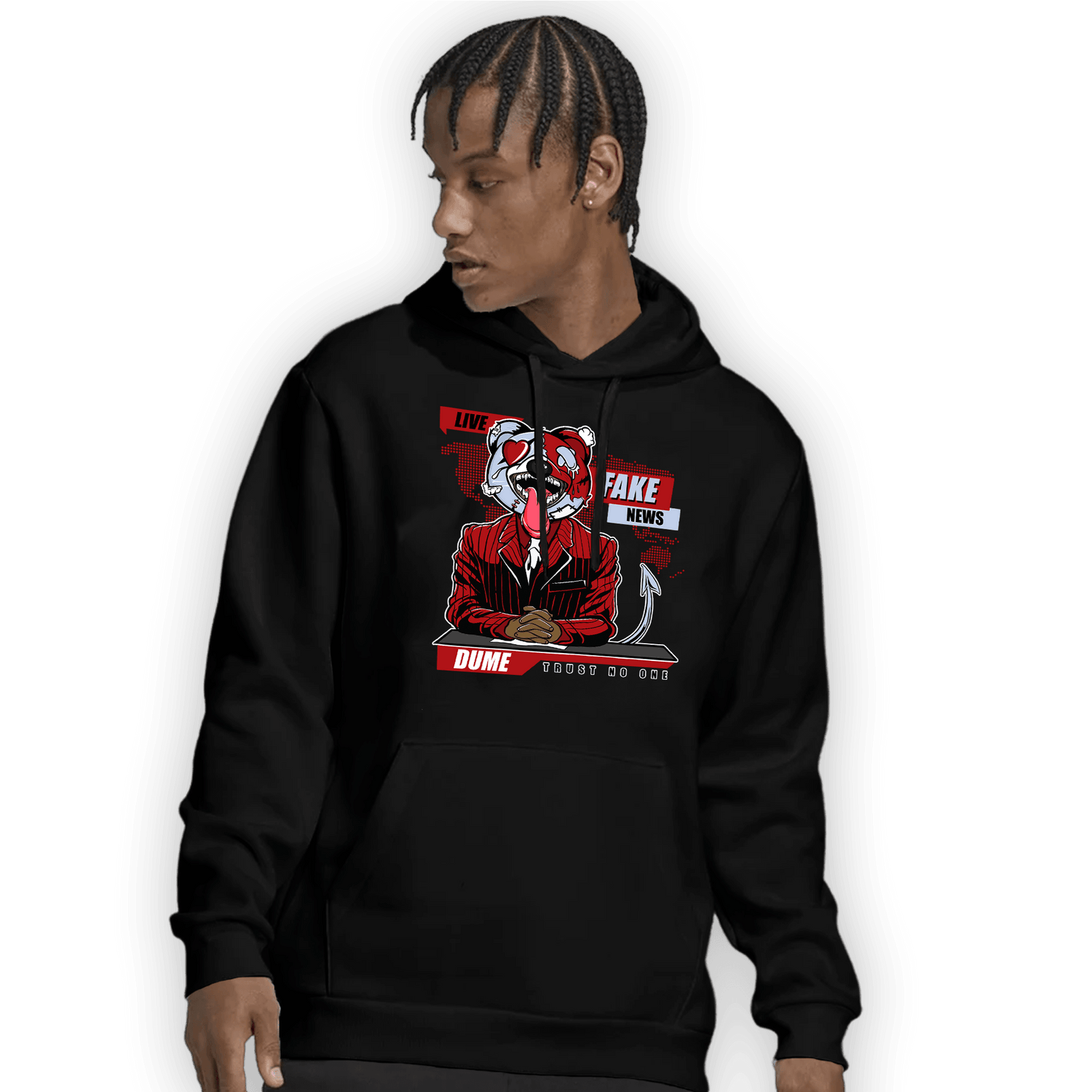 Cherry 11s Hoodie Match News Presenter BER - NastyJamz
