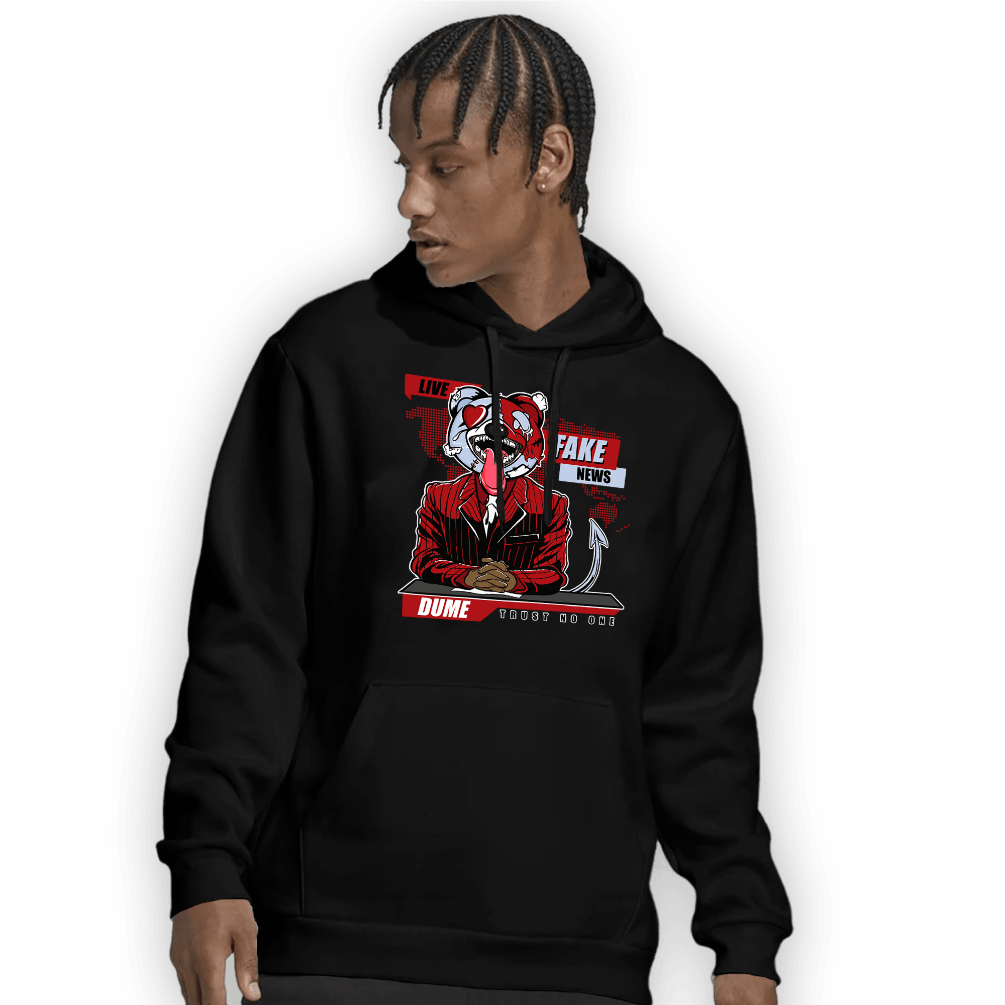 Cherry 11s Hoodie Match News Presenter BER - NastyJamz