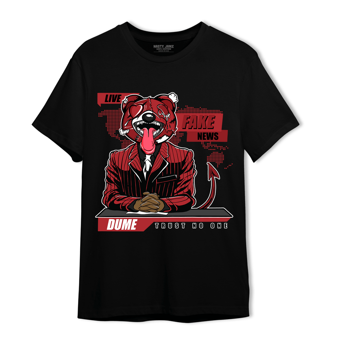 Cherry 12s T Shirt Match News Presenter BER - NastyJamz