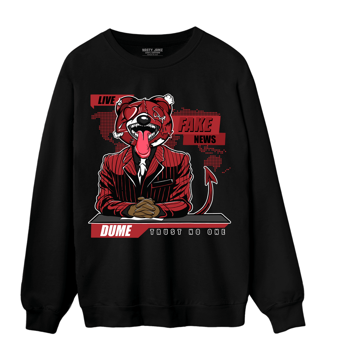 Cherry 12s Sweatshirt Match News Presenter BER - NastyJamz