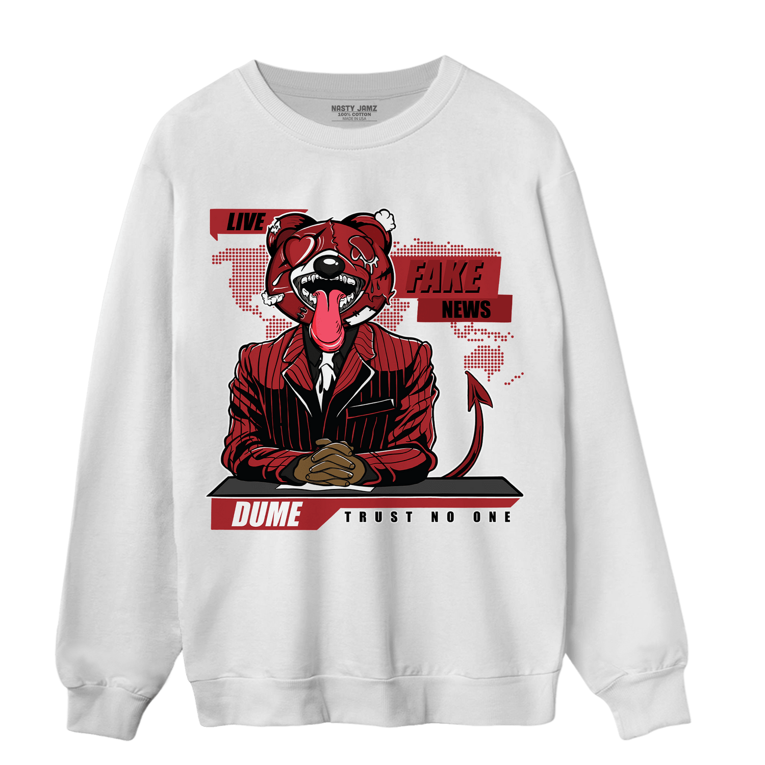 Cherry 12s Sweatshirt Match News Presenter BER - NastyJamz