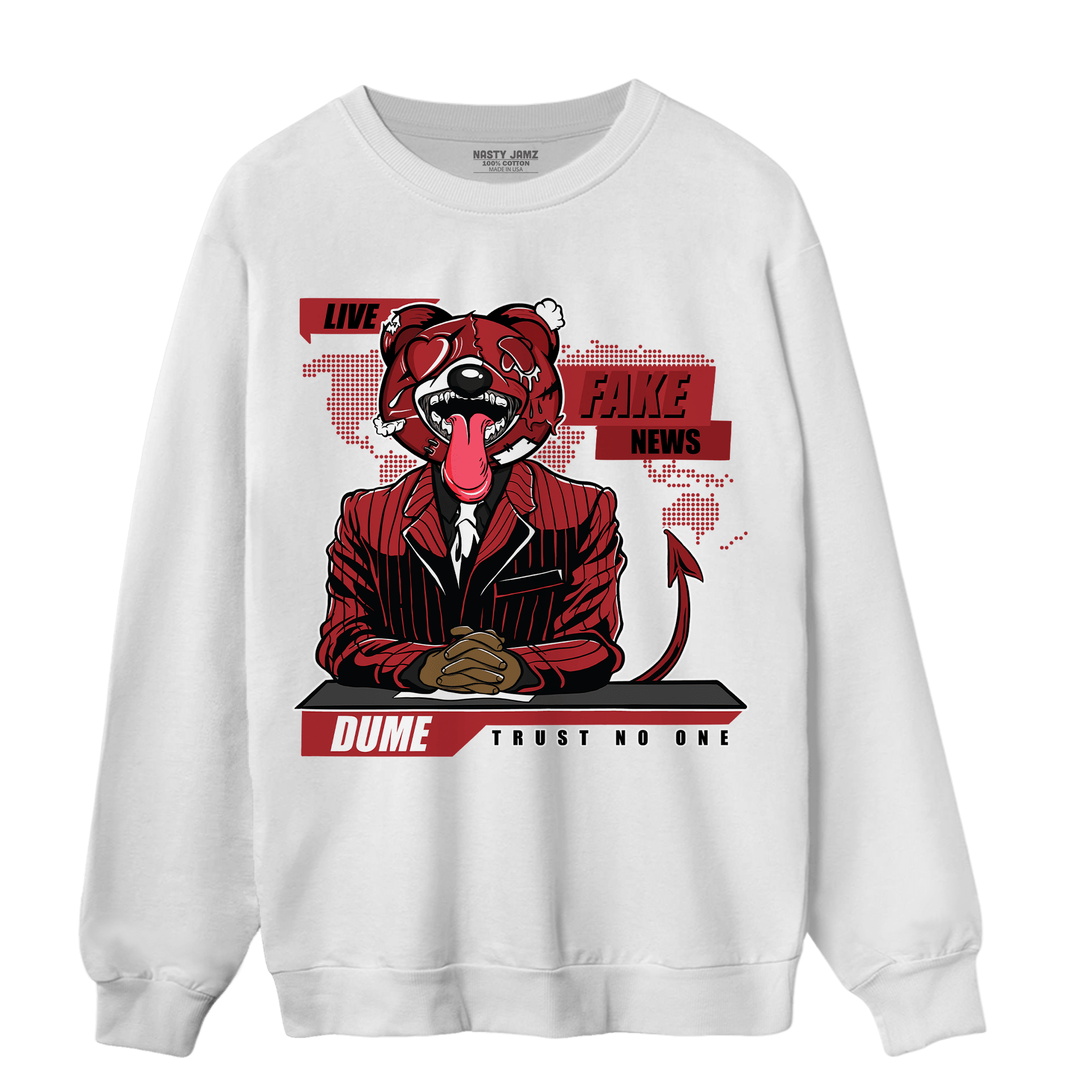 Cherry 12s Sweatshirt Match News Presenter BER - NastyJamz