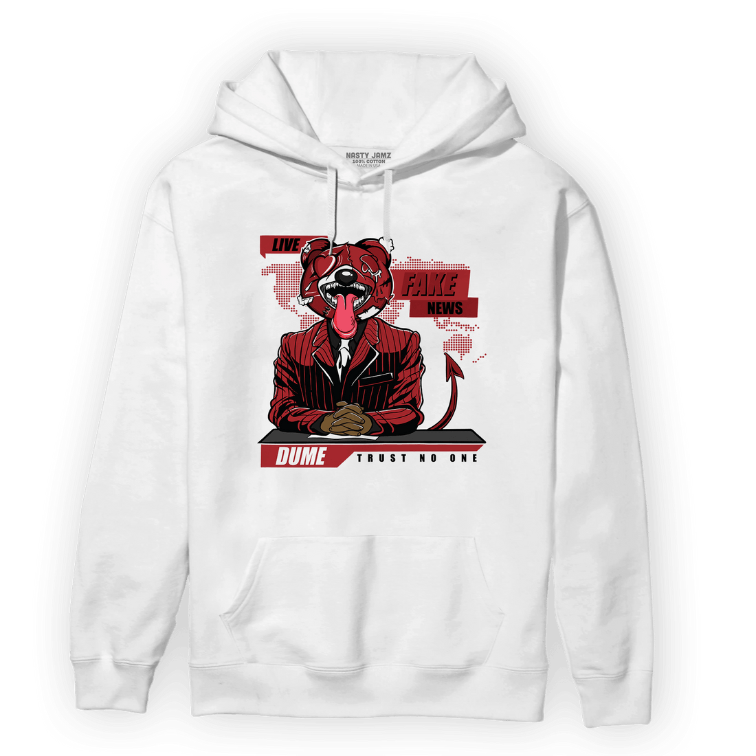 Cherry 12s Hoodie Match News Presenter BER - NastyJamz