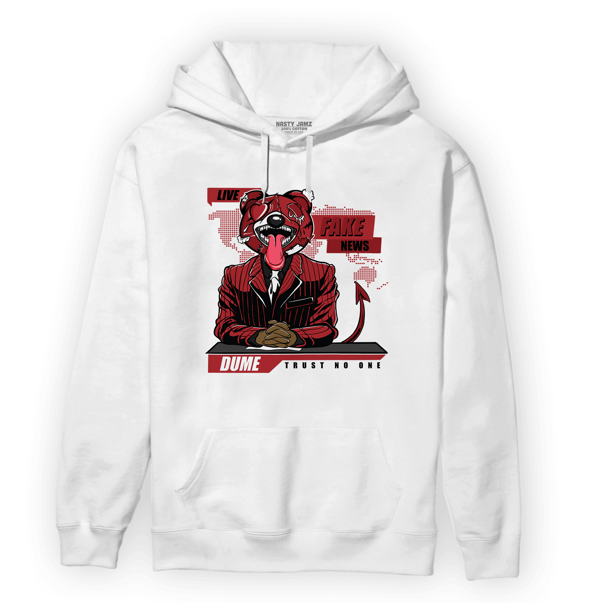 Cherry 12s Hoodie Match News Presenter BER - NastyJamz