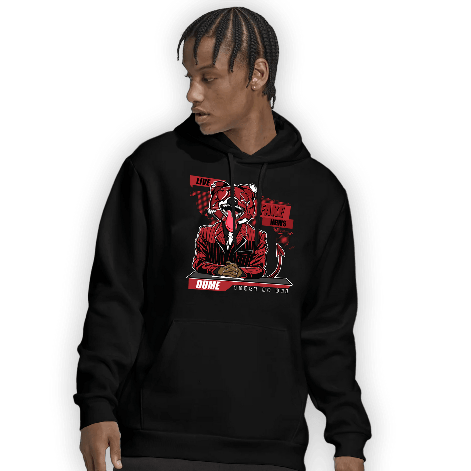 Cherry 12s Hoodie Match News Presenter BER - NastyJamz