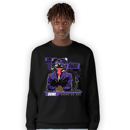 Field Purple 12s Sweatshirt Match News Presenter BER - NastyJamz