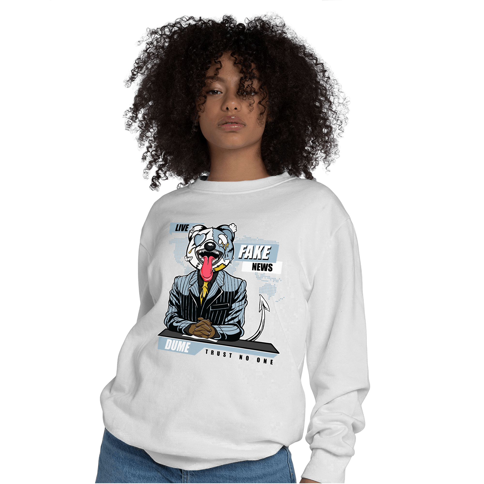Blue Grey 13s Sweatshirt Match News Presenter BER - NastyJamz