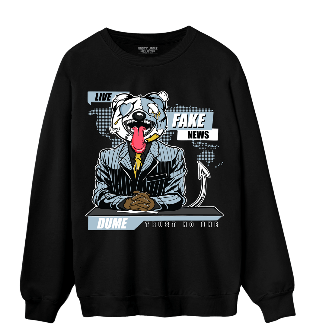 Blue Grey 13s Sweatshirt Match News Presenter BER - NastyJamz