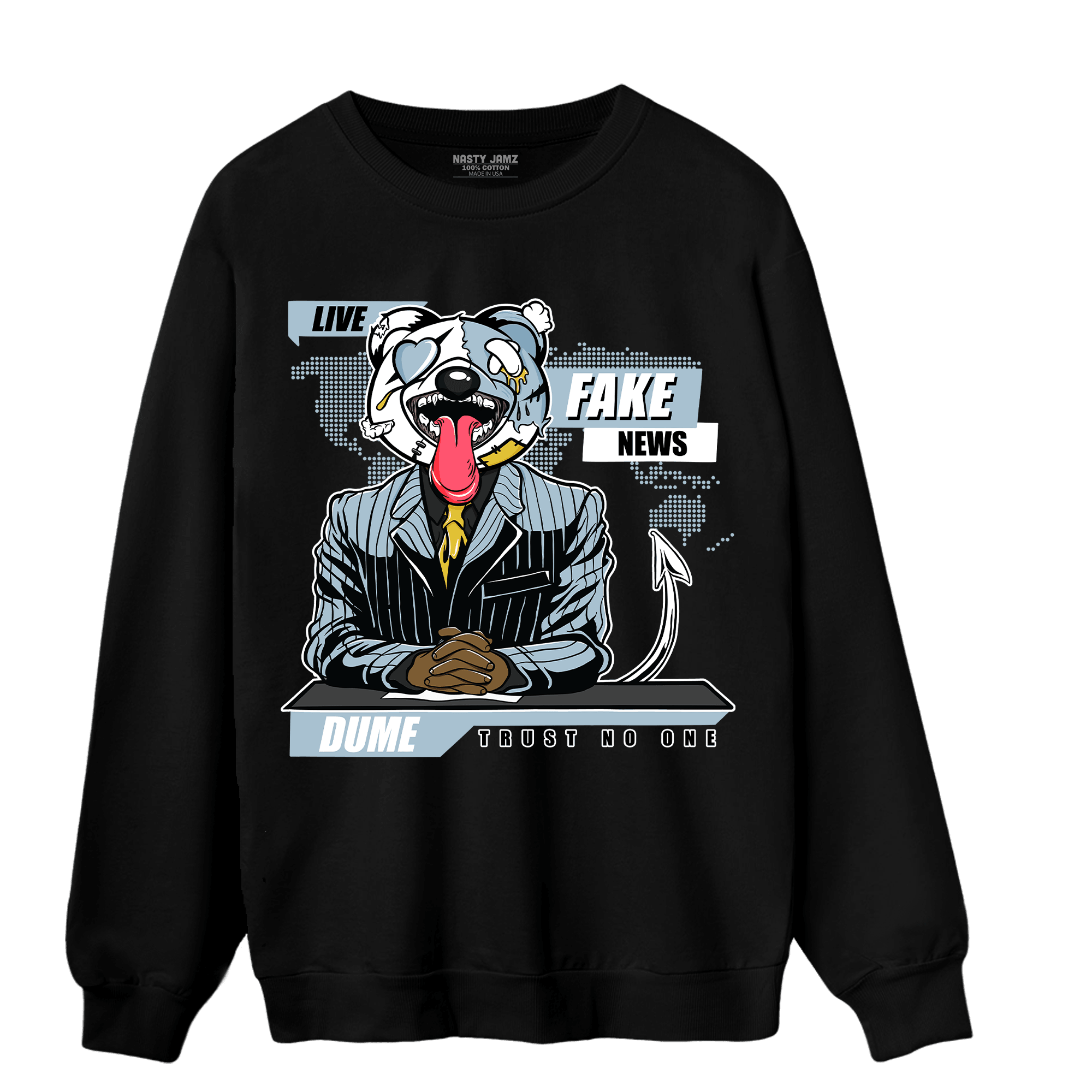 Blue Grey 13s Sweatshirt Match News Presenter BER - NastyJamz
