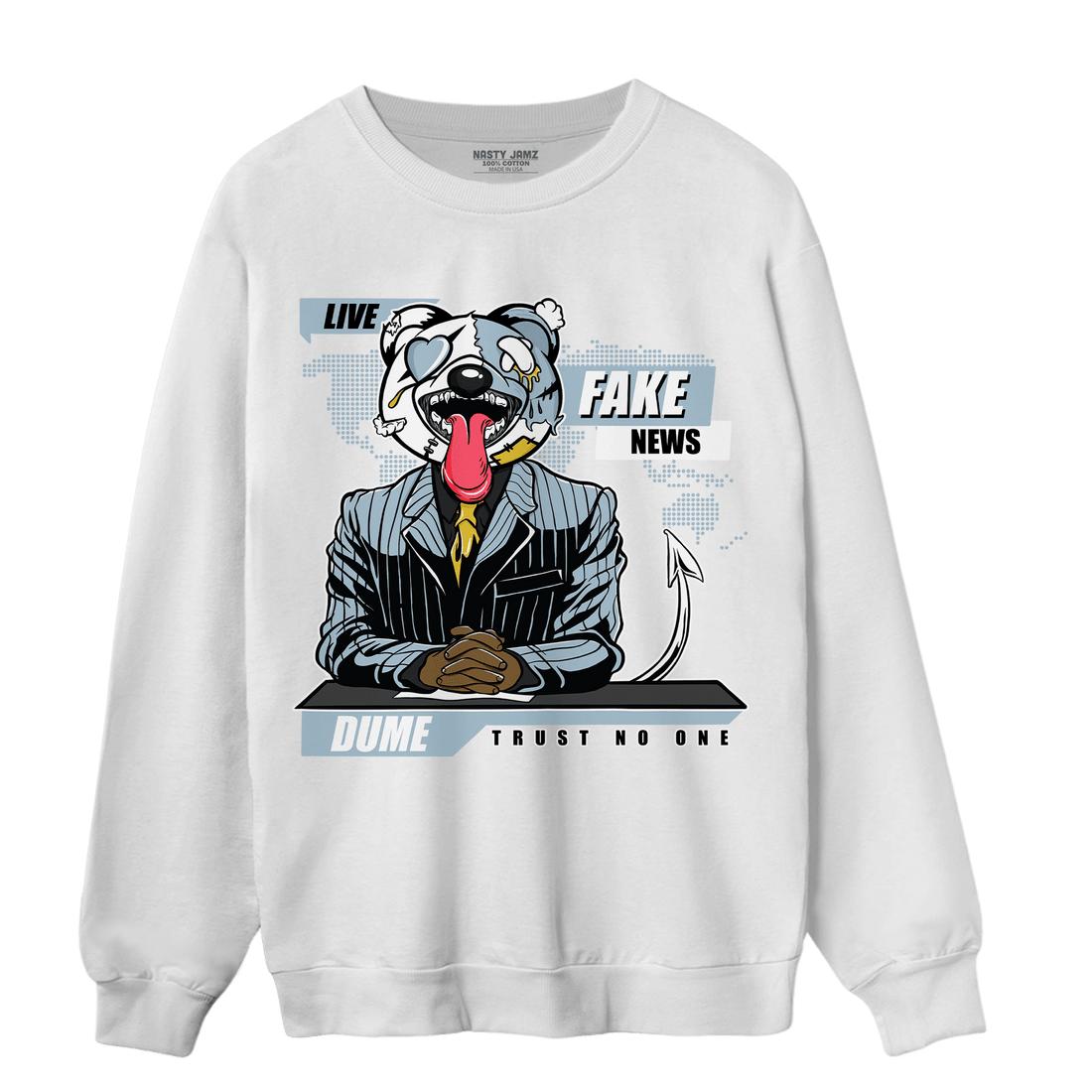 Blue Grey 13s Sweatshirt Match News Presenter BER - NastyJamz