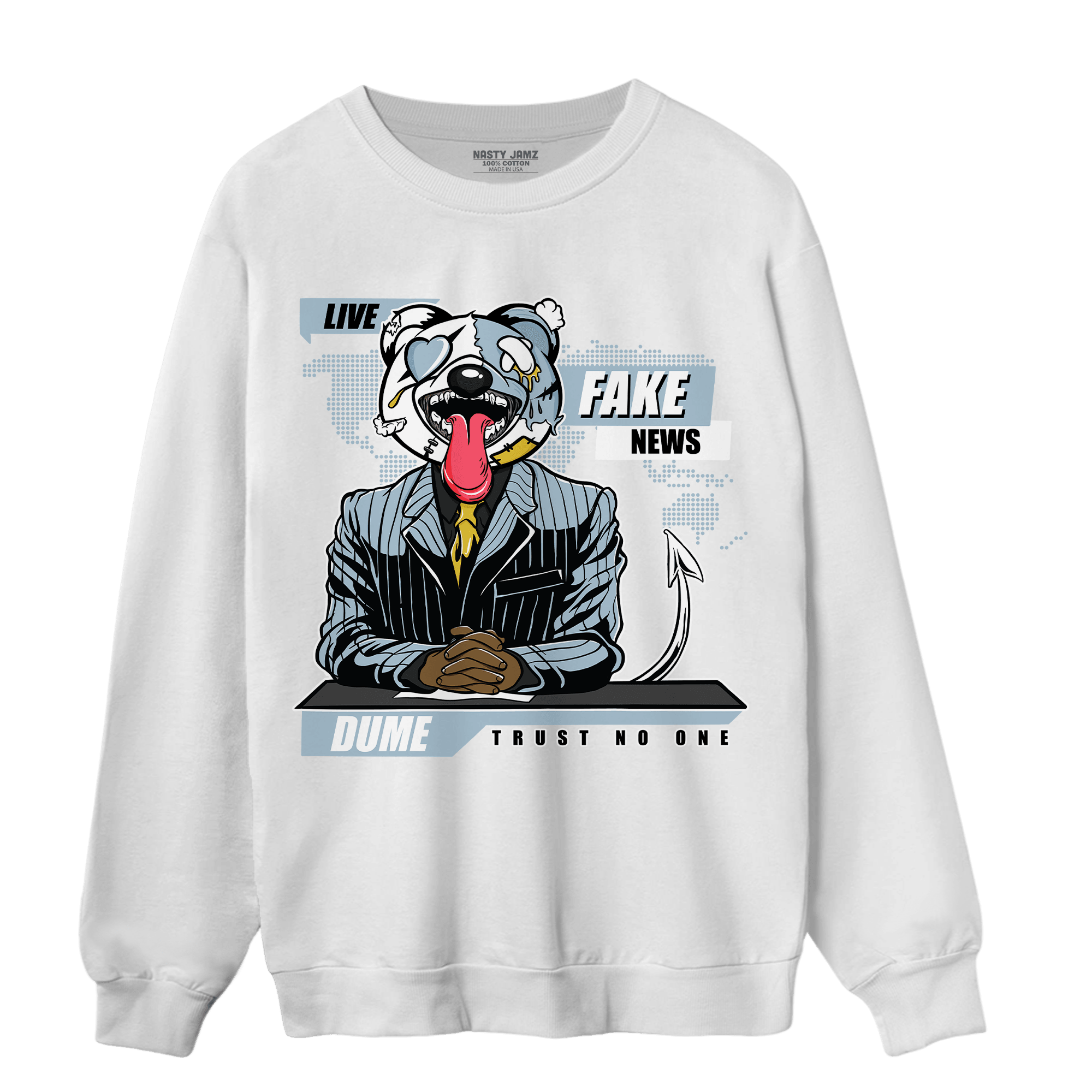 Blue Grey 13s Sweatshirt Match News Presenter BER - NastyJamz