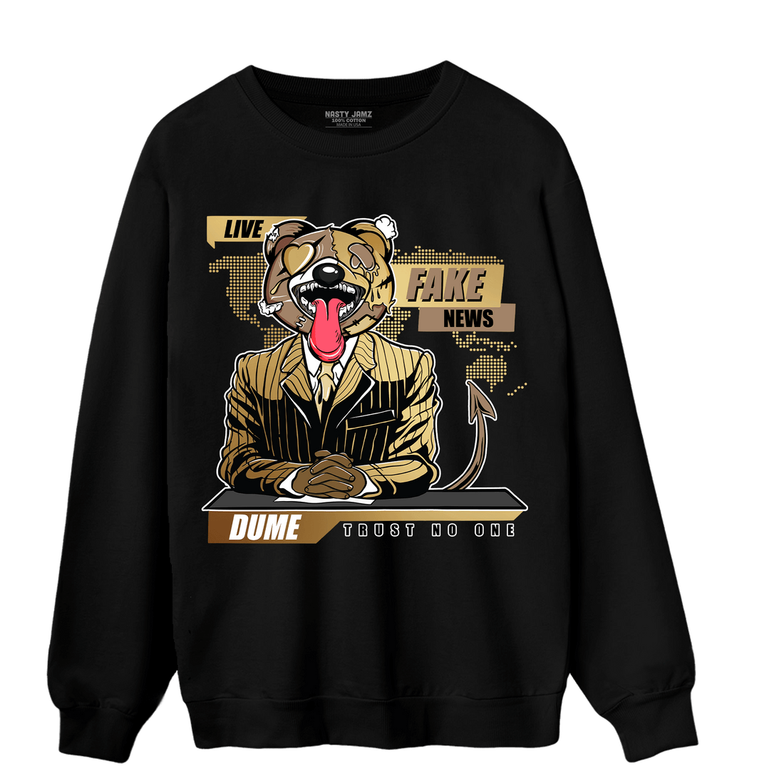 High OG Metallic Gold 1s Sweatshirt Match News Presenter BER - NastyJamz