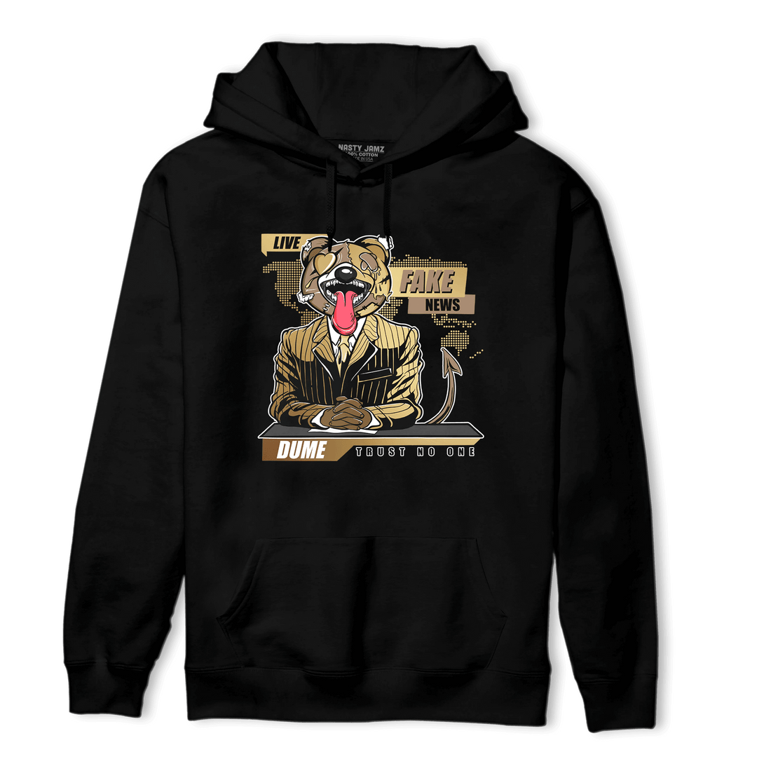High OG Metallic Gold 1s Hoodie Match News Presenter BER - NastyJamz