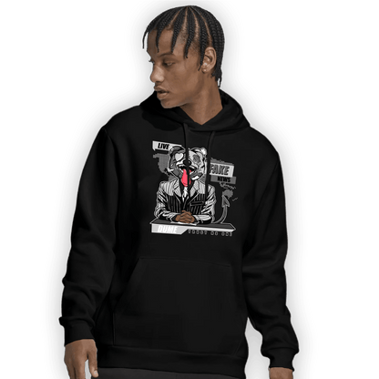 Retro High OG Black White 1s Hoodie Match News Presenter BER - NastyJamz