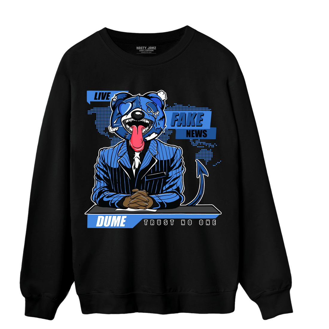 University Blue Toe 1s Sweatshirt Match News Presenter BER - NastyJamz