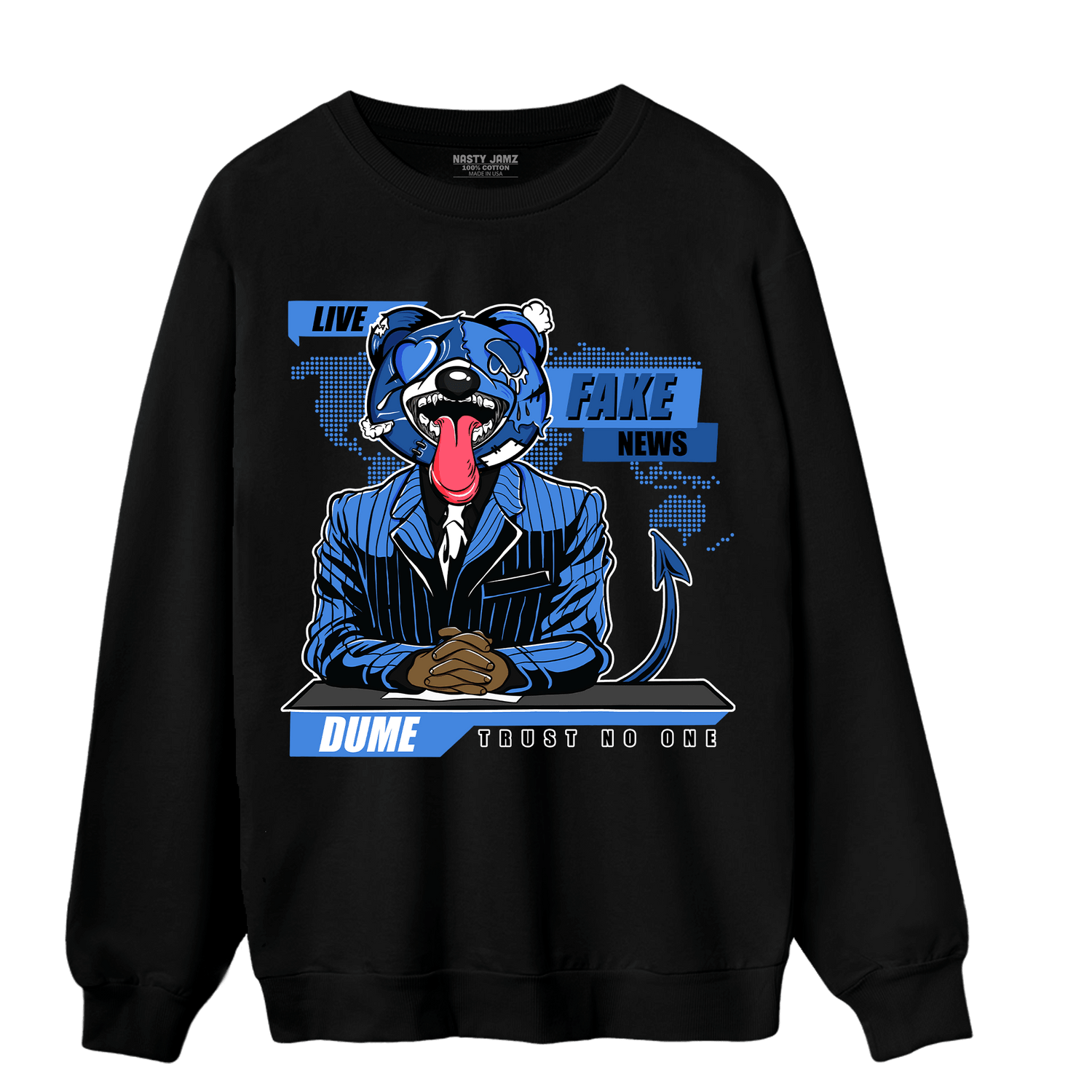 University Blue Toe 1s Sweatshirt Match News Presenter BER - NastyJamz