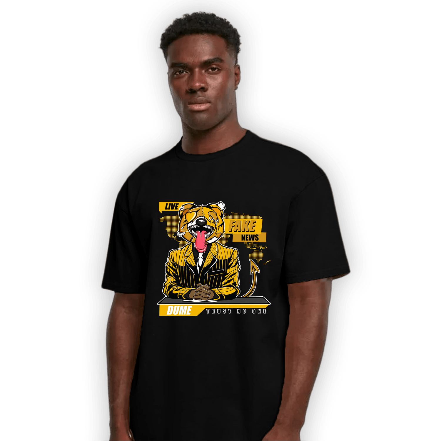 Yellow Ochre 1s T Shirt Match News Presenter BER - NastyJamz