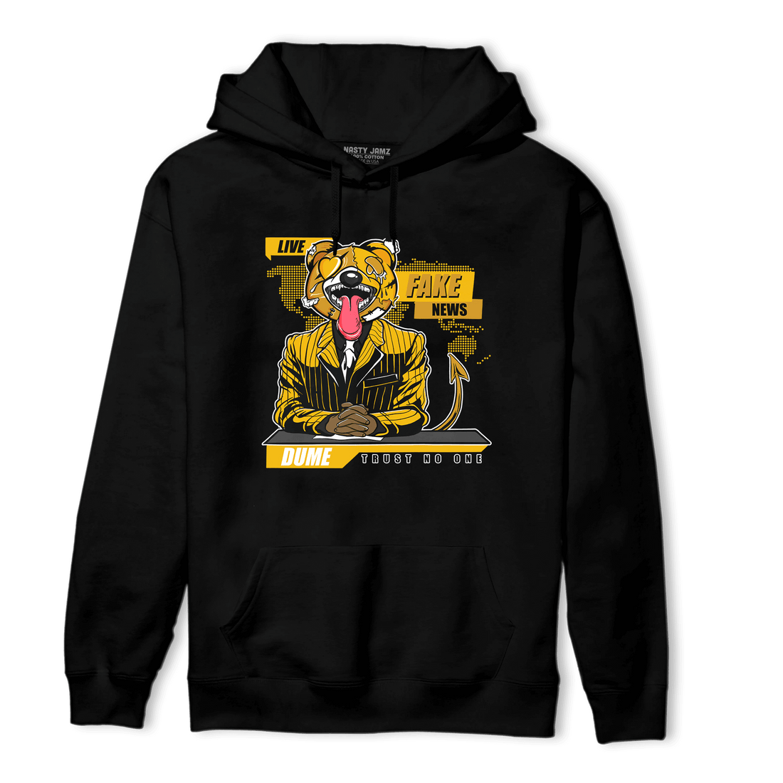 Yellow Ochre 1s Hoodie Match News Presenter BER - NastyJamz