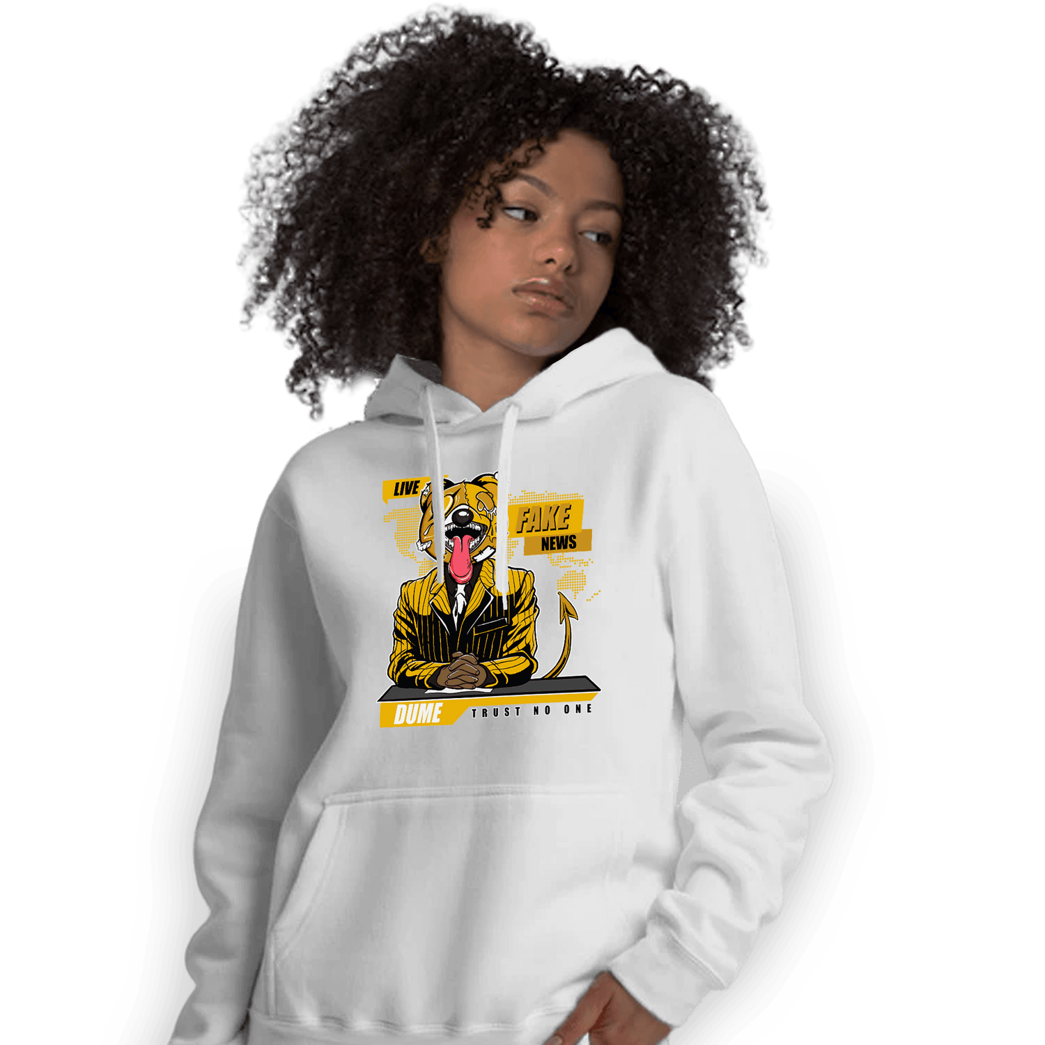 Yellow Ochre 1s Hoodie Match News Presenter BER - NastyJamz