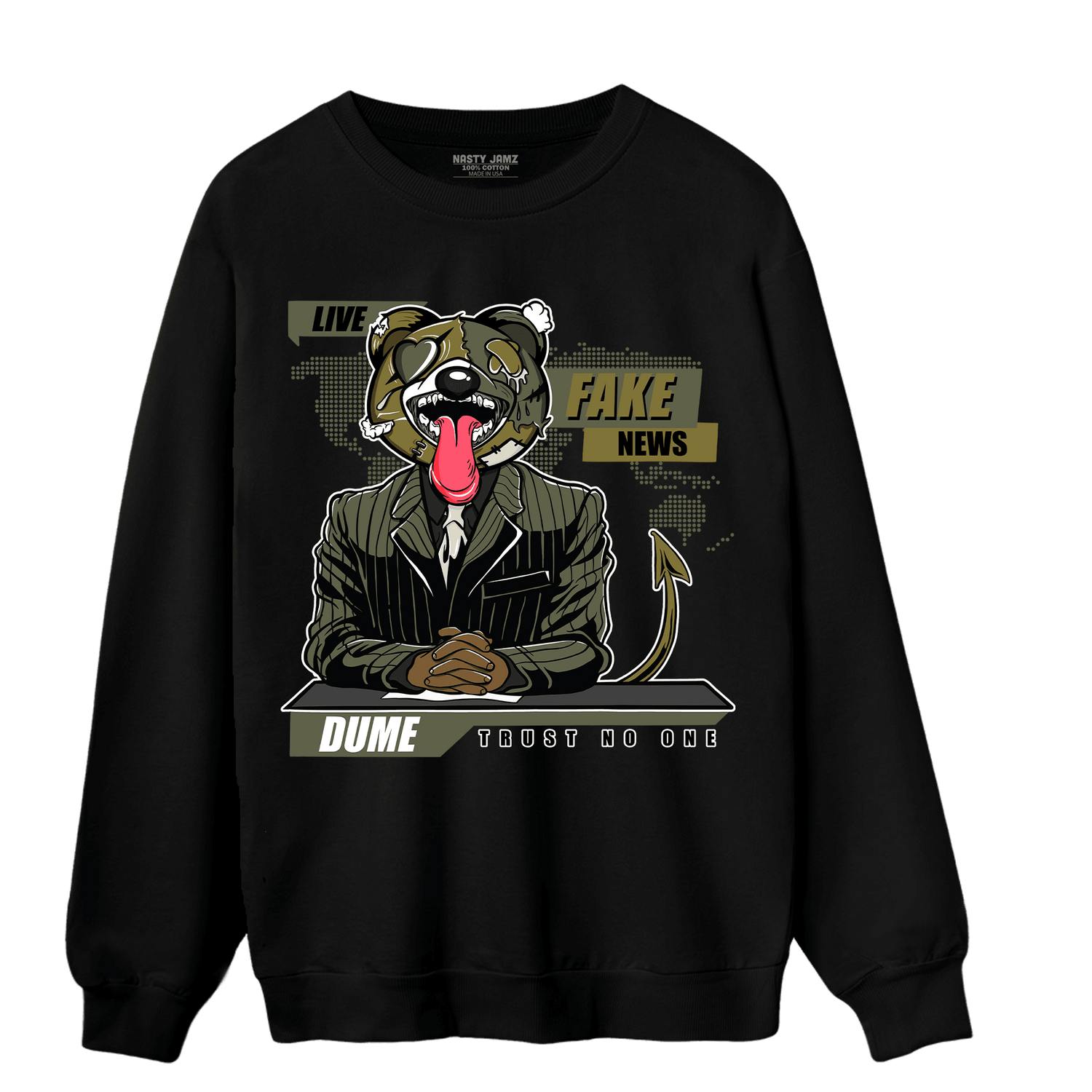 SE Craft Medium Olive 4s Sweatshirt Match News Presenter BER - NastyJamz