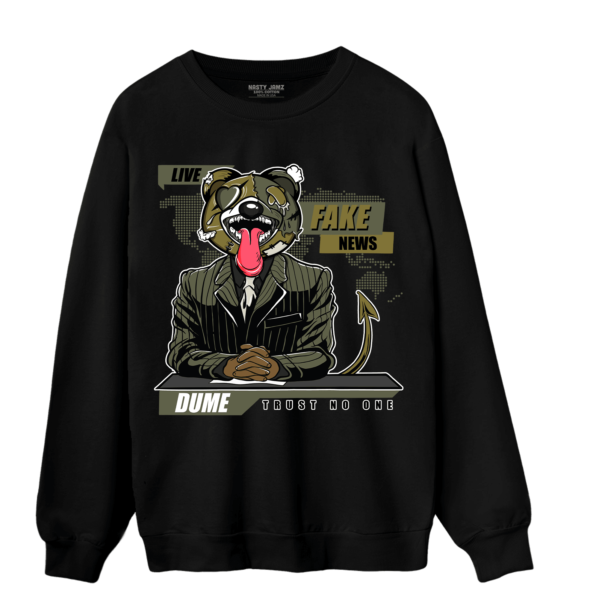 SE Craft Medium Olive 4s Sweatshirt Match News Presenter BER - NastyJamz
