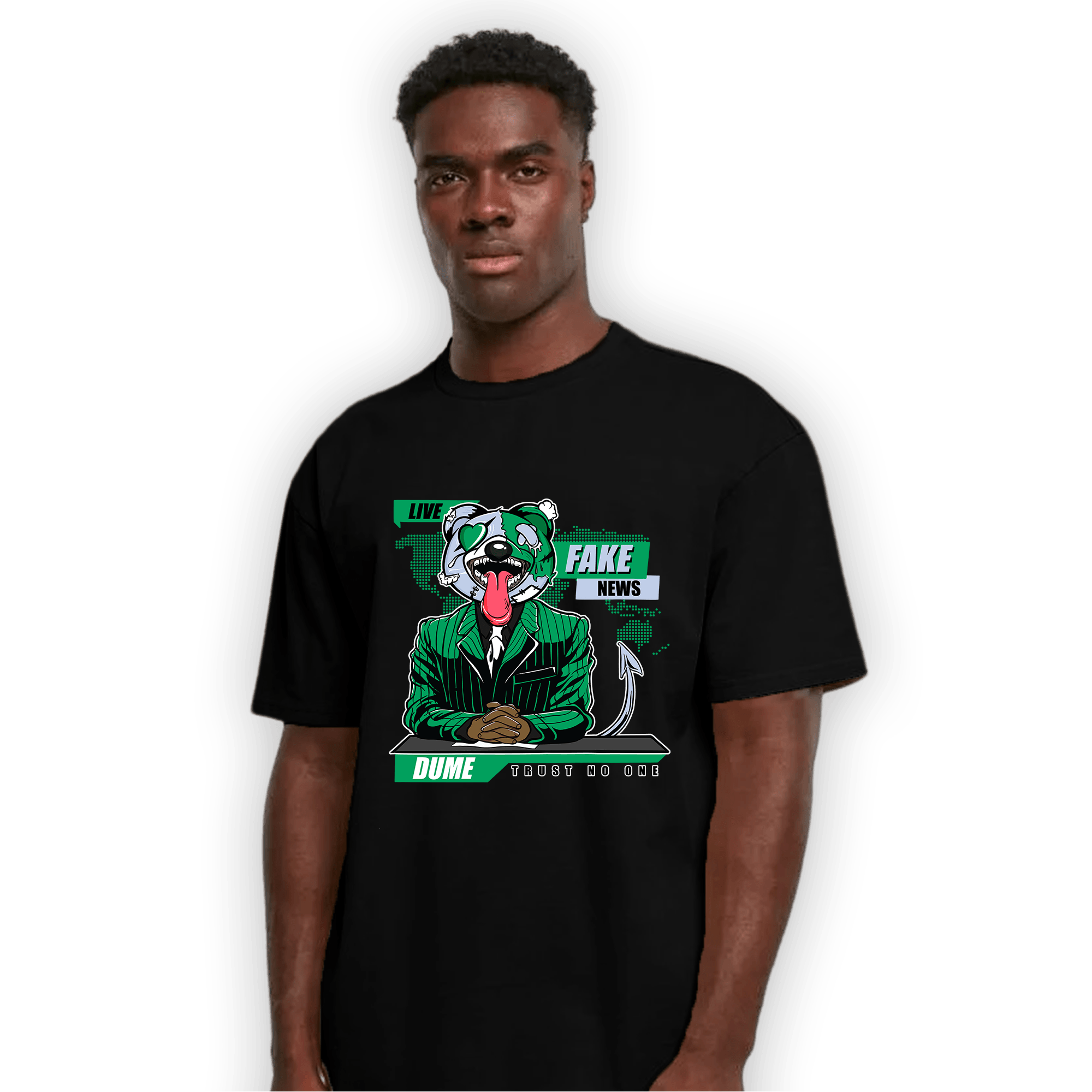Lucky Green 5s T Shirt Match News Presenter BER - NastyJamz