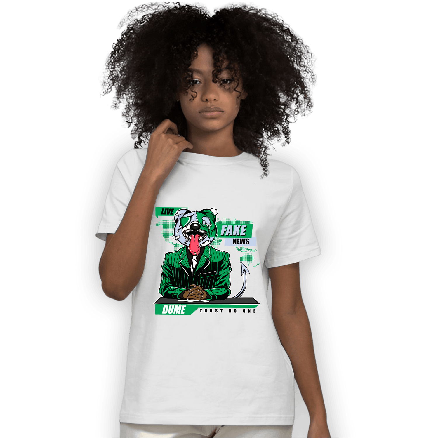 Lucky Green 5s T Shirt Match News Presenter BER - NastyJamz