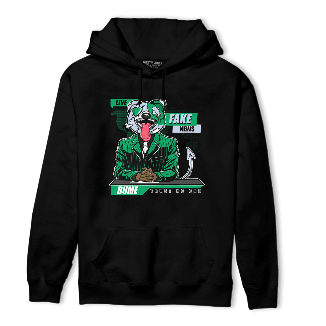 Lucky Green 5s Hoodie Match News Presenter BER - NastyJamz