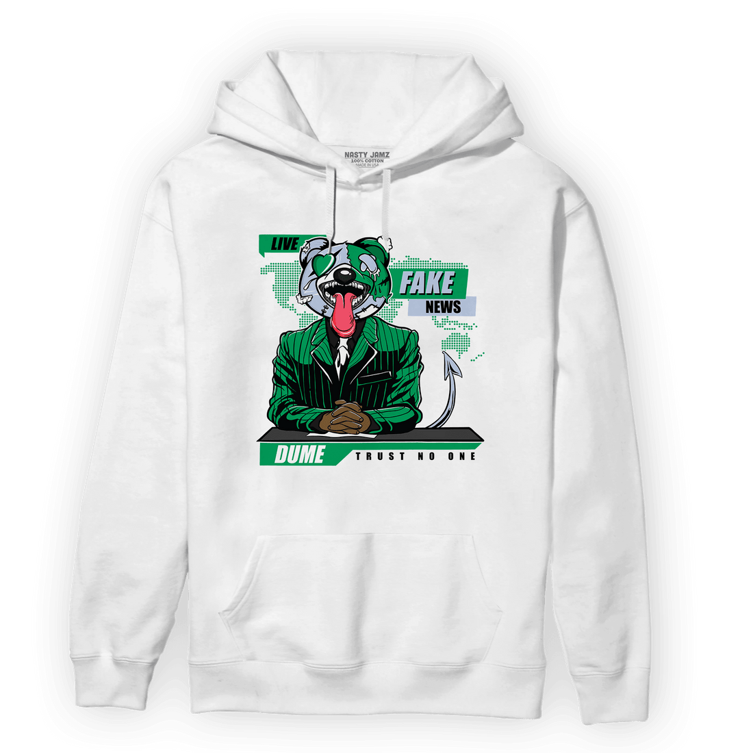 Lucky Green 5s Hoodie Match News Presenter BER - NastyJamz