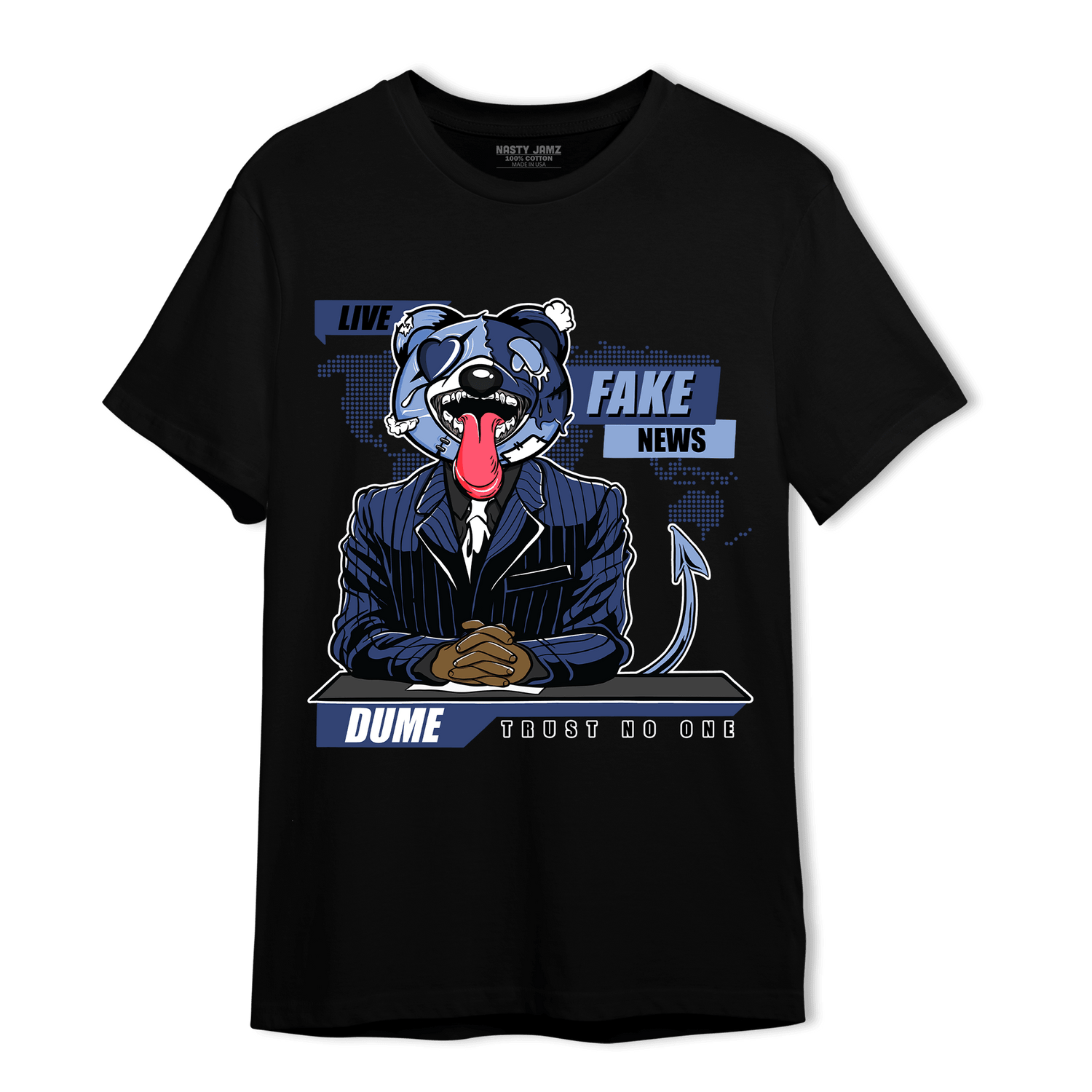 Midnight Navy 5s T Shirt Match News Presenter BER - NastyJamz
