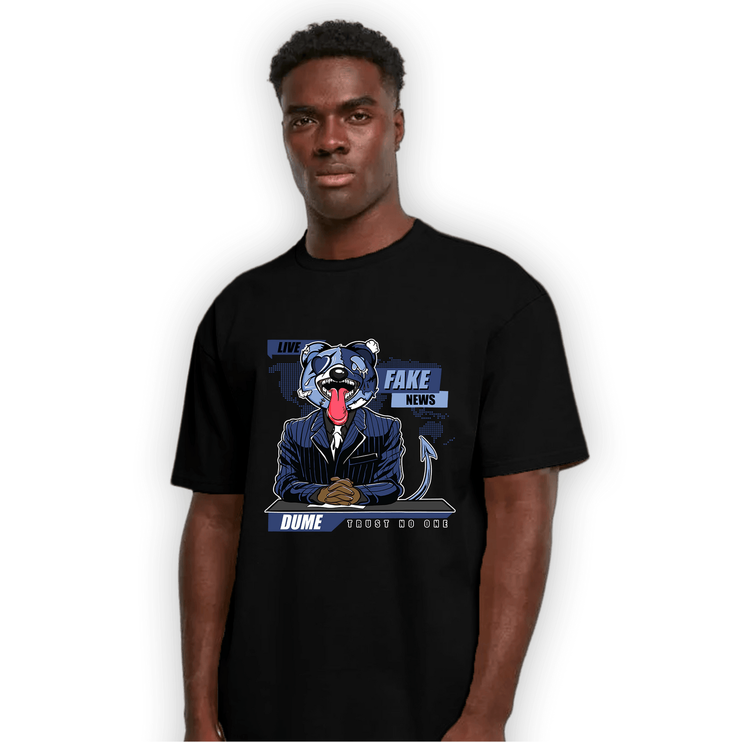 Midnight Navy 5s T Shirt Match News Presenter BER - NastyJamz