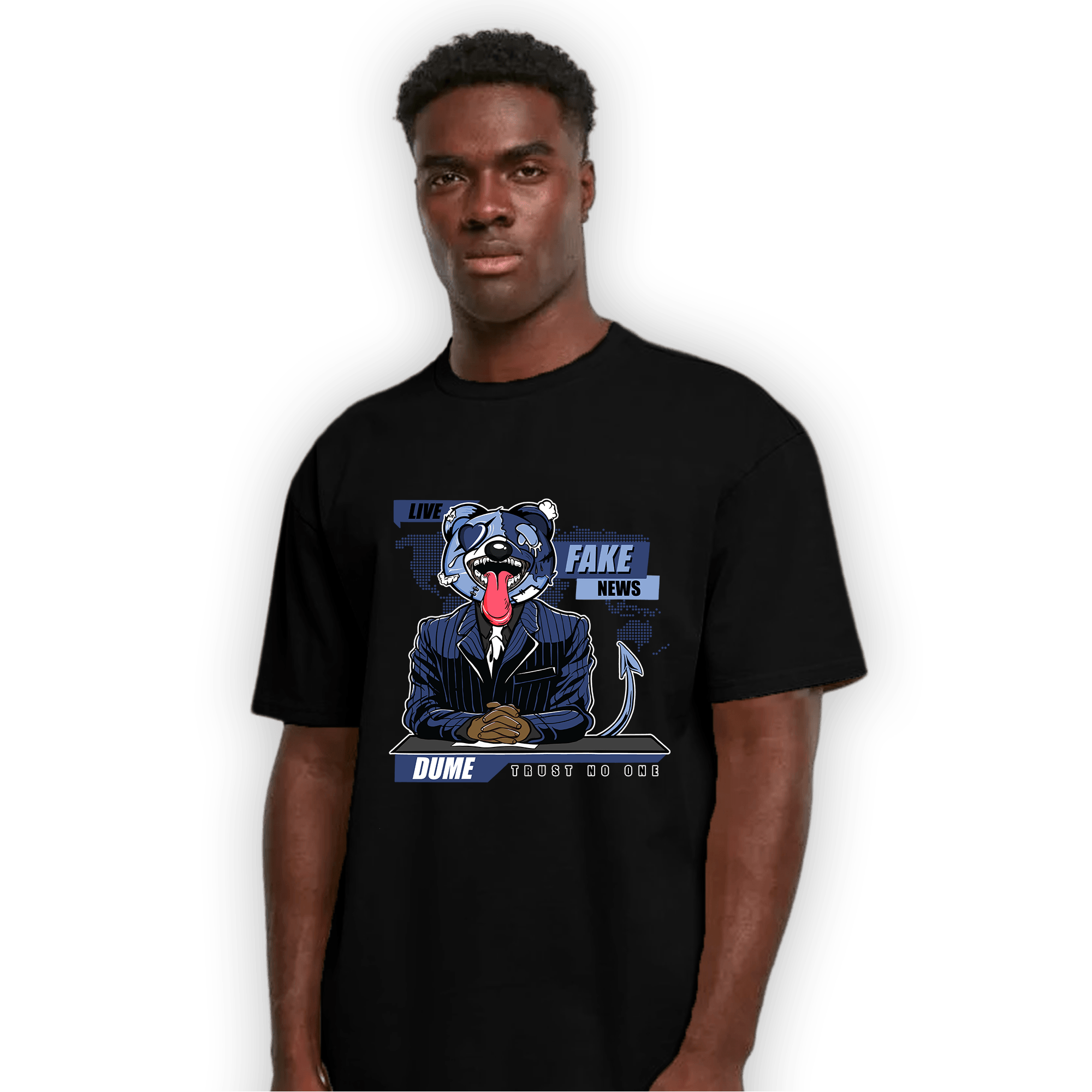 Midnight Navy 5s T Shirt Match News Presenter BER - NastyJamz