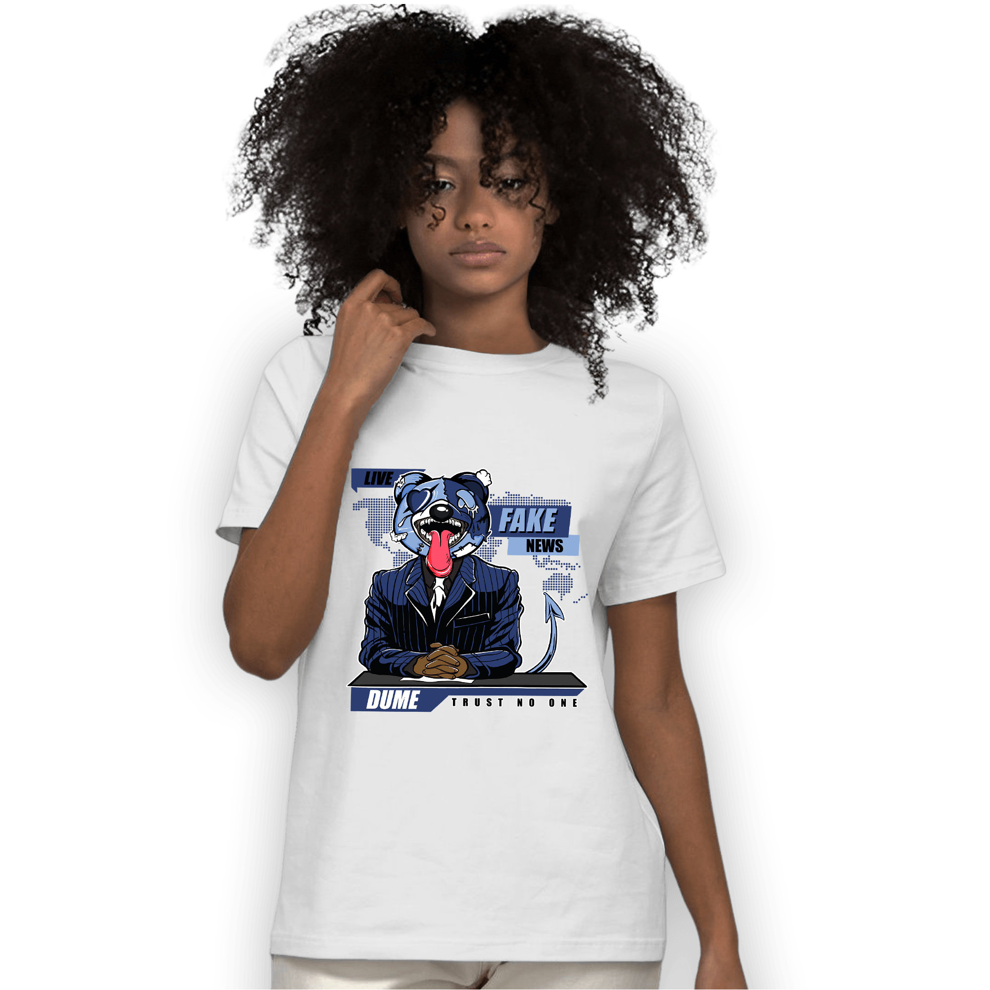 Midnight Navy 5s T Shirt Match News Presenter BER - NastyJamz
