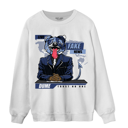 Midnight Navy 5s Sweatshirt Match News Presenter BER - NastyJamz