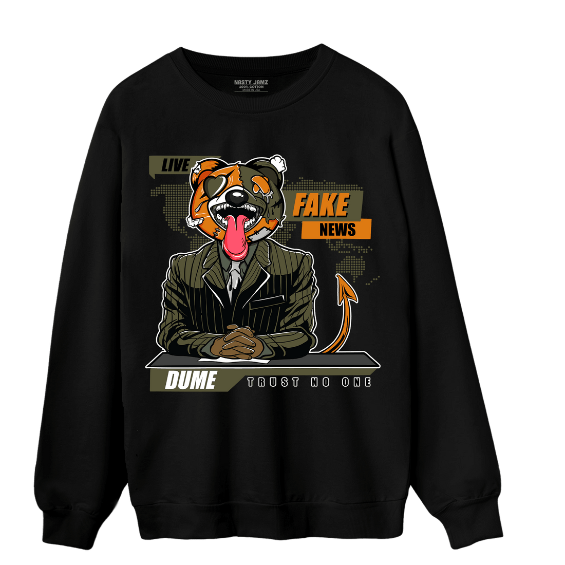 Olive 5s Sweatshirt Match News Presenter BER - NastyJamz