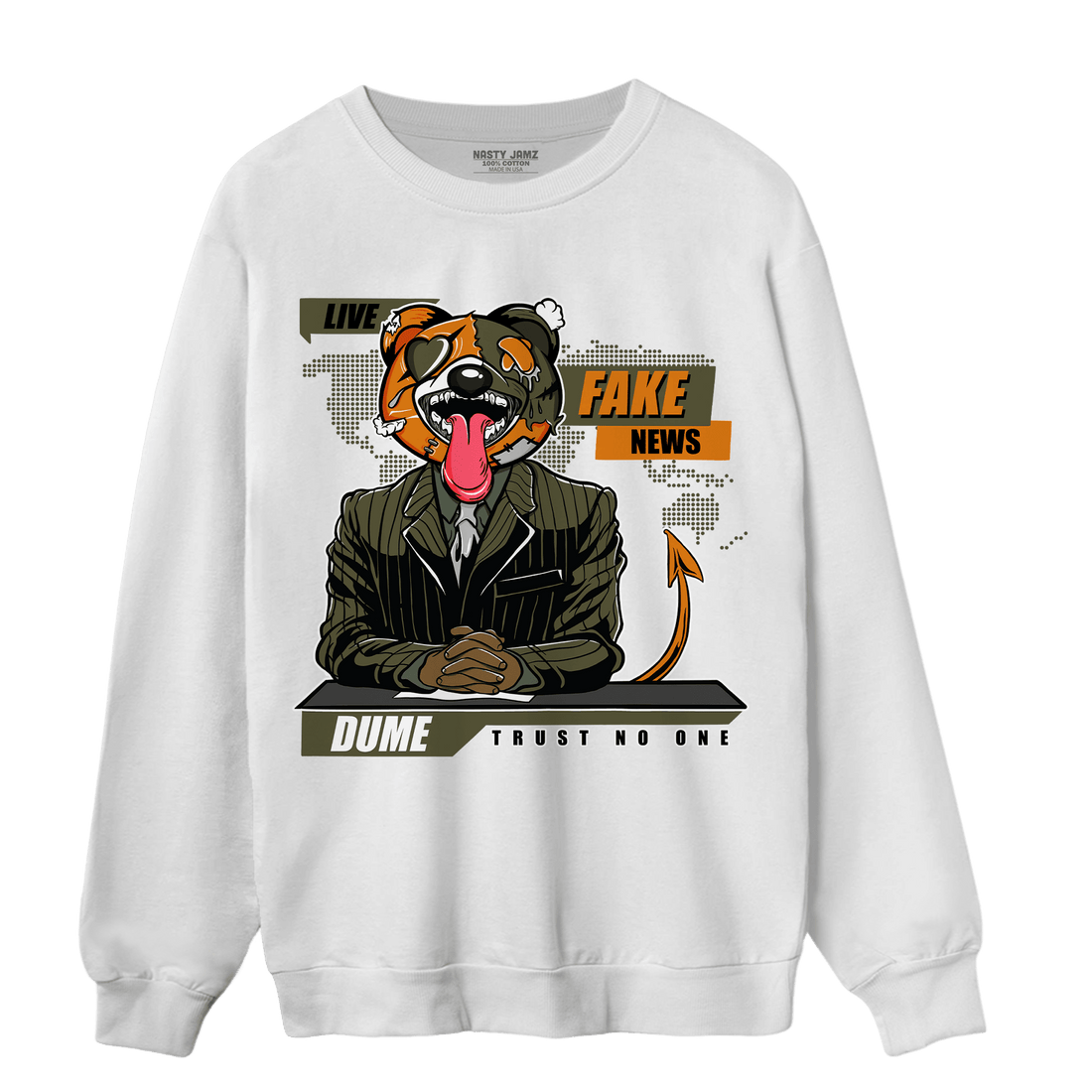 Olive 5s Sweatshirt Match News Presenter BER - NastyJamz