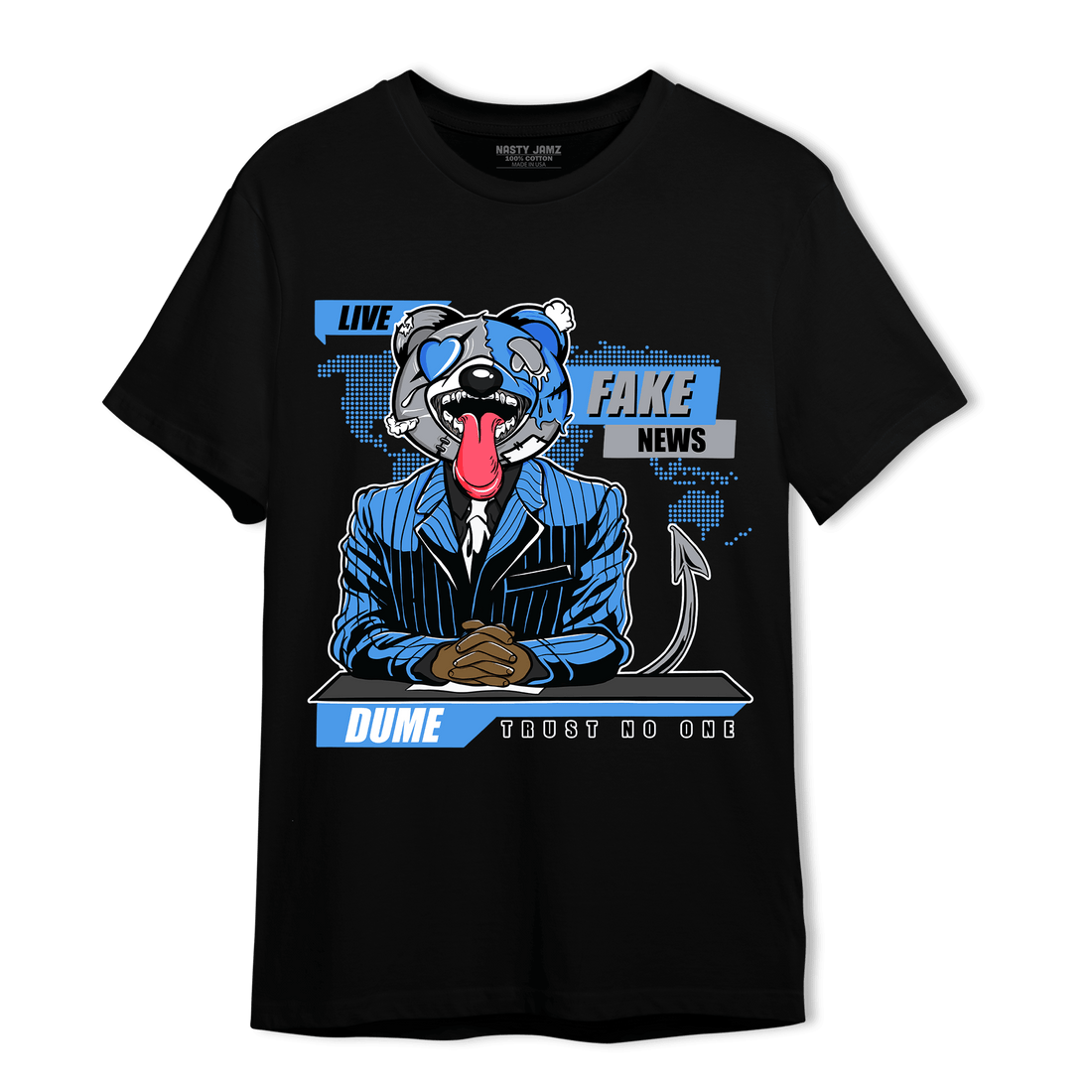 University Blue 5s T Shirt Match News Presenter BER - NastyJamz