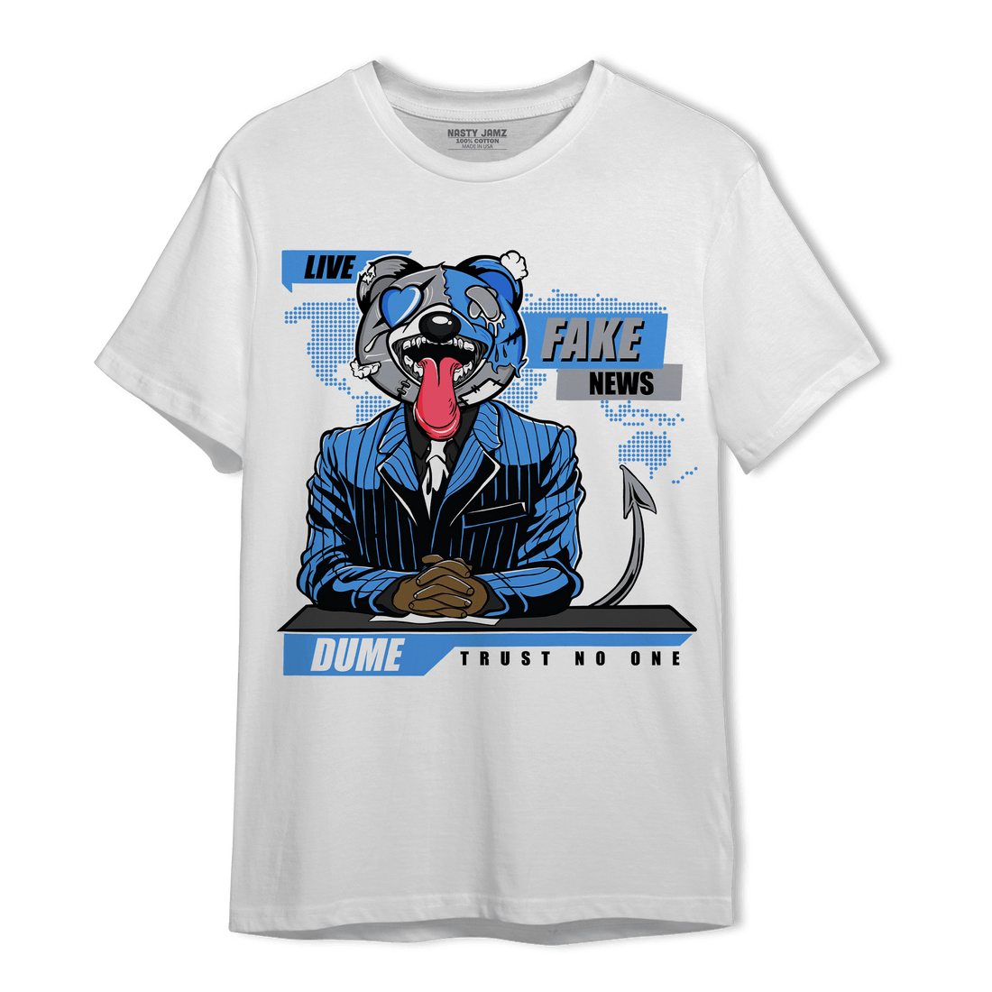 University Blue 5s T Shirt Match News Presenter BER - NastyJamz