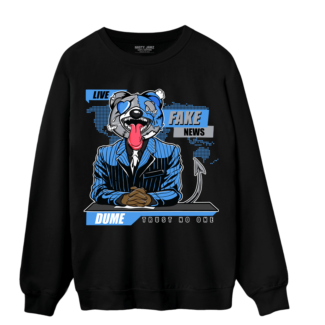 University Blue 5s Sweatshirt Match News Presenter BER - NastyJamz