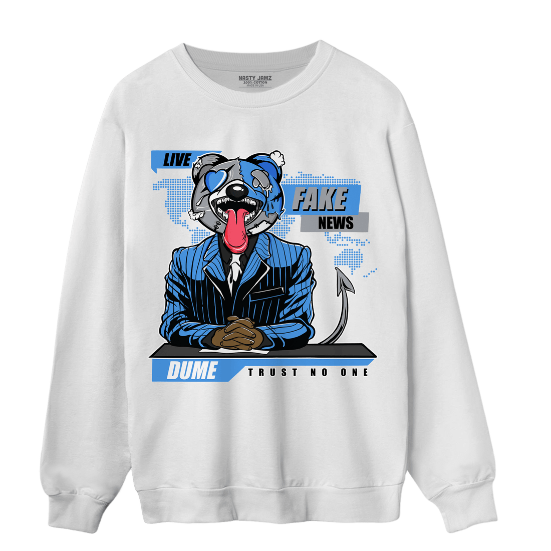 University Blue 5s Sweatshirt Match News Presenter BER - NastyJamz