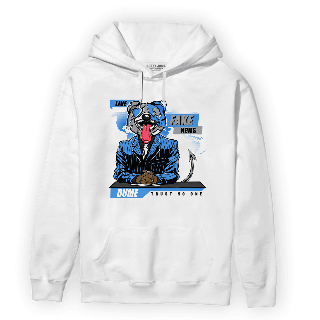 University Blue 5s Hoodie Match News Presenter BER - NastyJamz