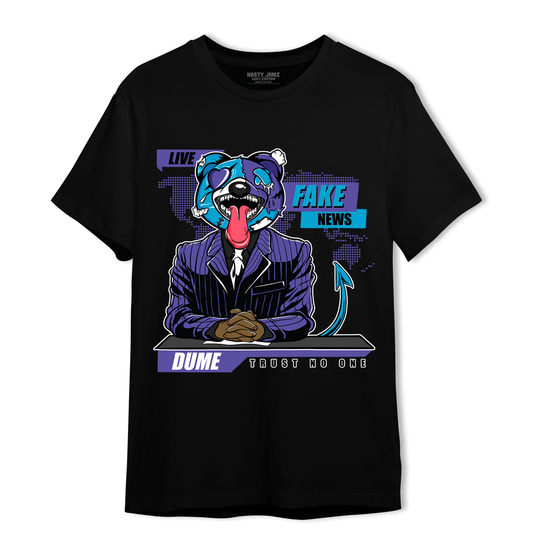 Aqua 6s T Shirt Match News Presenter BER - NastyJamz