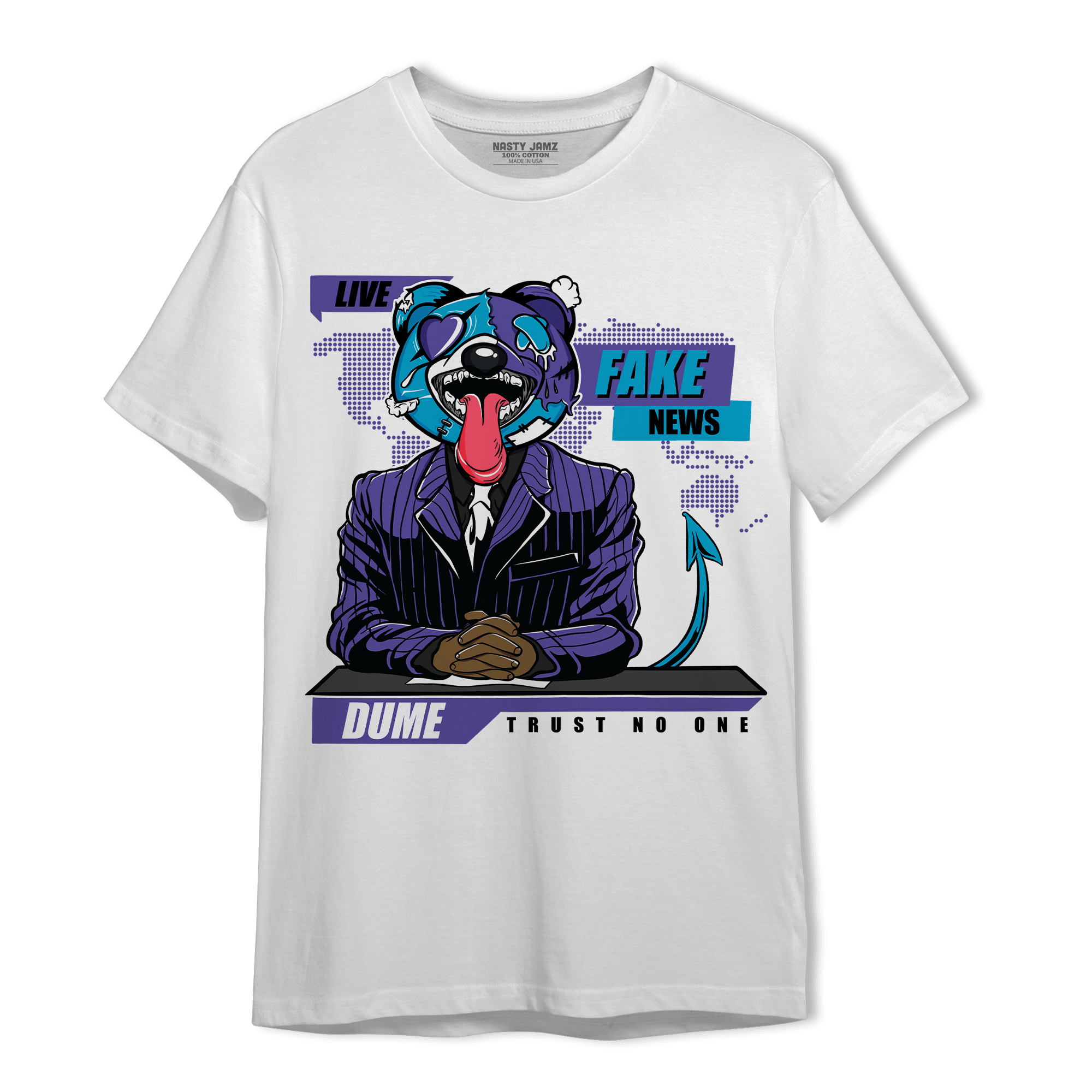 Aqua 6s T Shirt Match News Presenter BER - NastyJamz