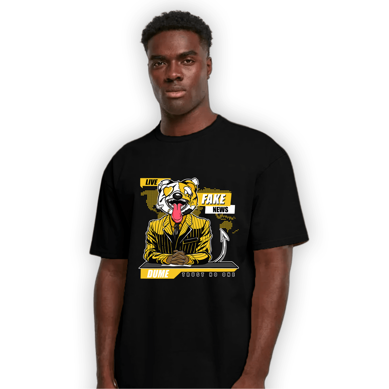 Yellow Ochre 6s T Shirt Match News Presenter BER - NastyJamz