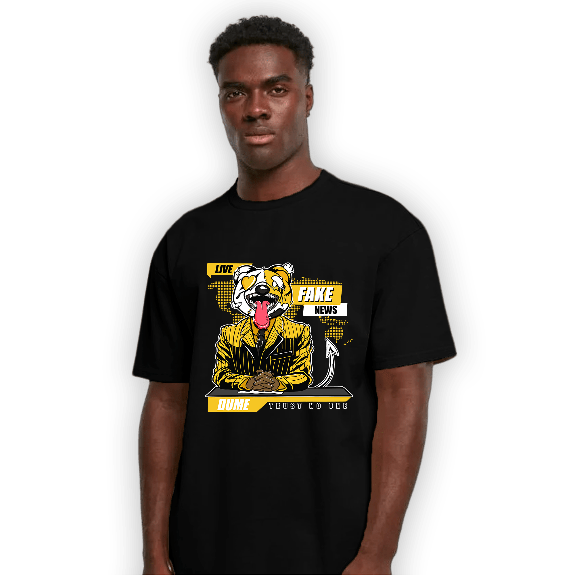 Yellow Ochre 6s T Shirt Match News Presenter BER - NastyJamz